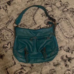 90s mini blue handbag